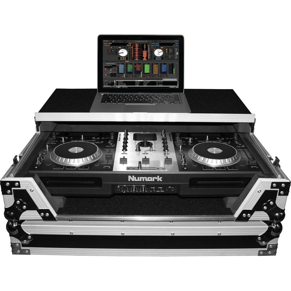 ProX Flight Case For Numark MixDeck Quad Controller with Laptop Shelf