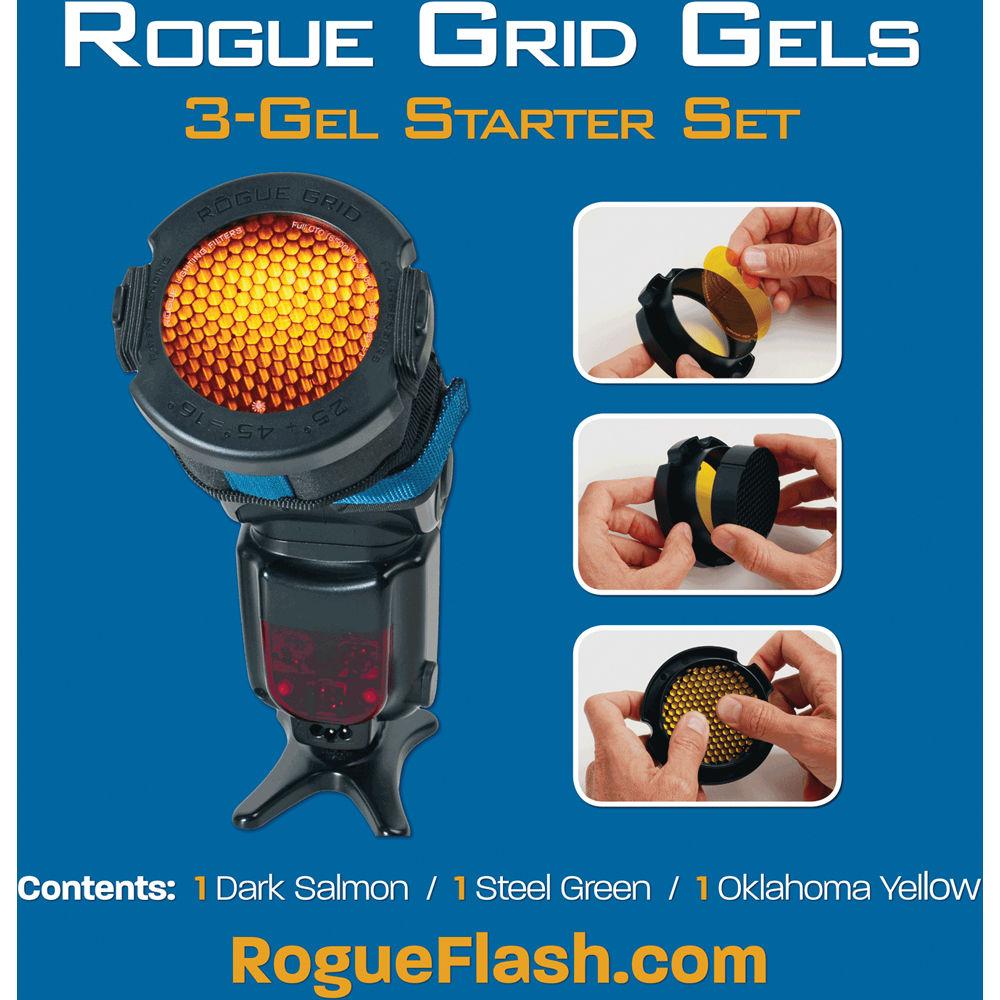Rogue Photographic Design 3-in-1 Flash Grid with 3-Gel Starter Kit