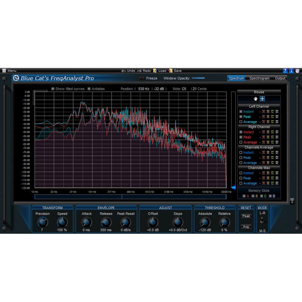Blue Cat Audio FreqAnalyst Pro Spectral Analysis Tool and Automation Generator Plug-In