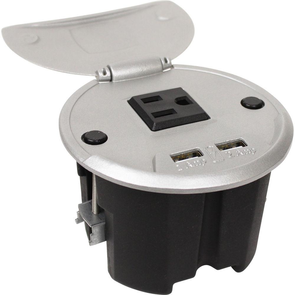 FSR Charging Table Box with AC Outlet & Two USB Ports