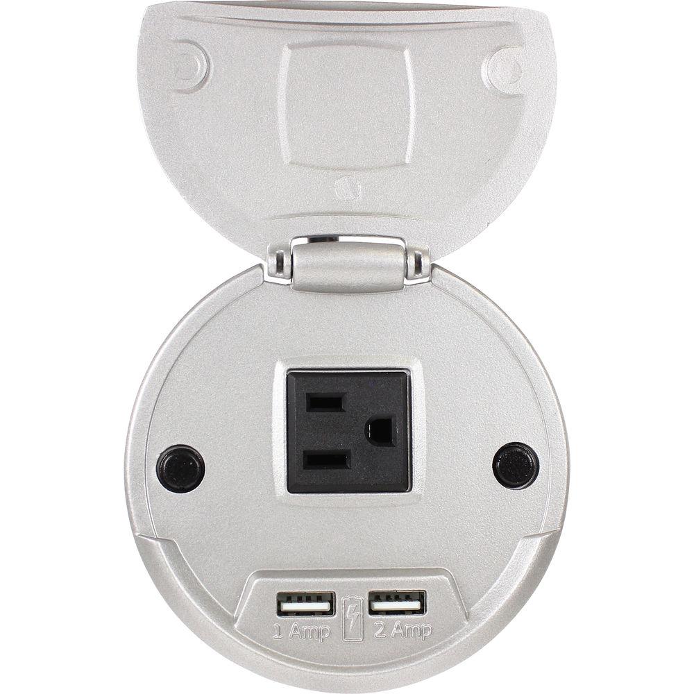 FSR Charging Table Box with AC Outlet & Two USB Ports