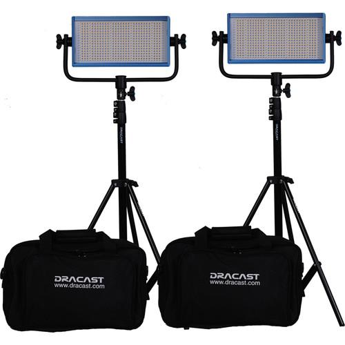 Dracast Bi-Color Wedding Kit with 1 x LED160AB and 2 x LED500B Pro Lights with Gold Mount Battery Plates