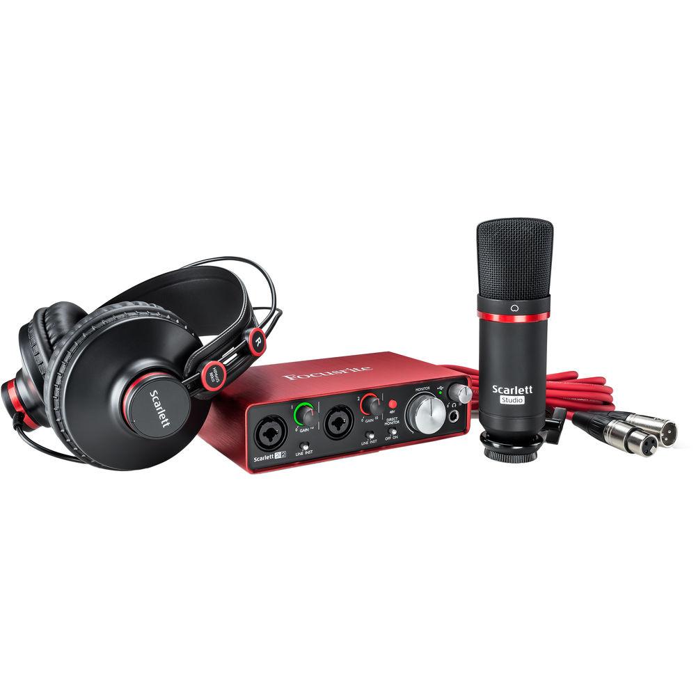 Focusrite Scarlett Studio 2i2 - Complete Recording Package for Musicians