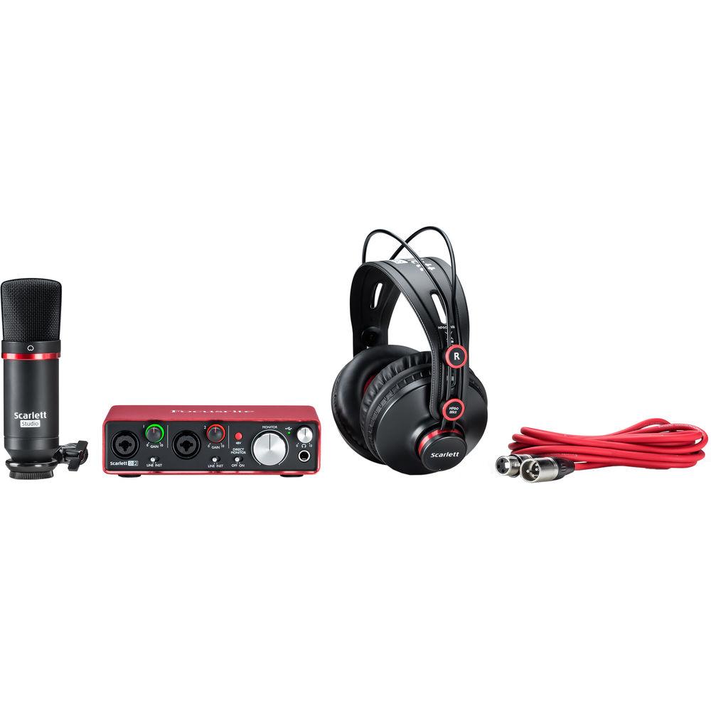 Focusrite Scarlett Studio 2i2 - Complete Recording Package for Musicians