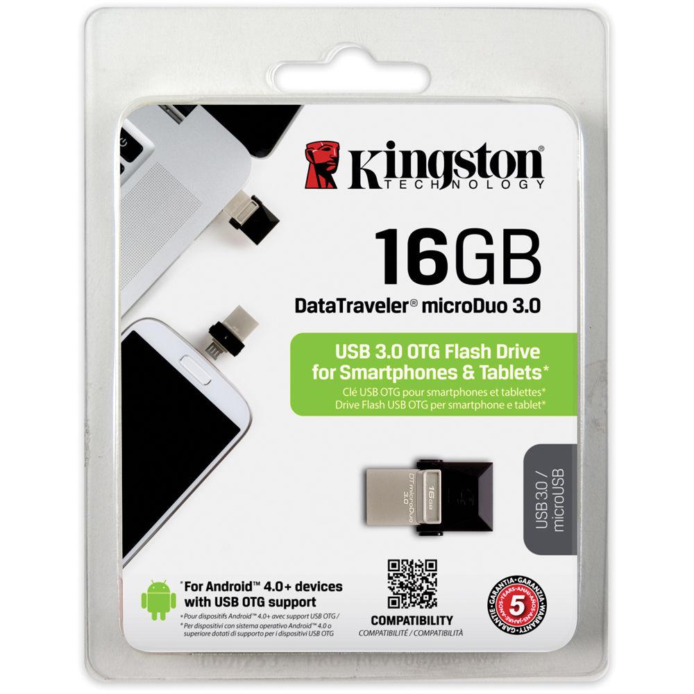 Kingston 16 DataTraveler microDuo USB 3.1 Gen 1 Flash Drive