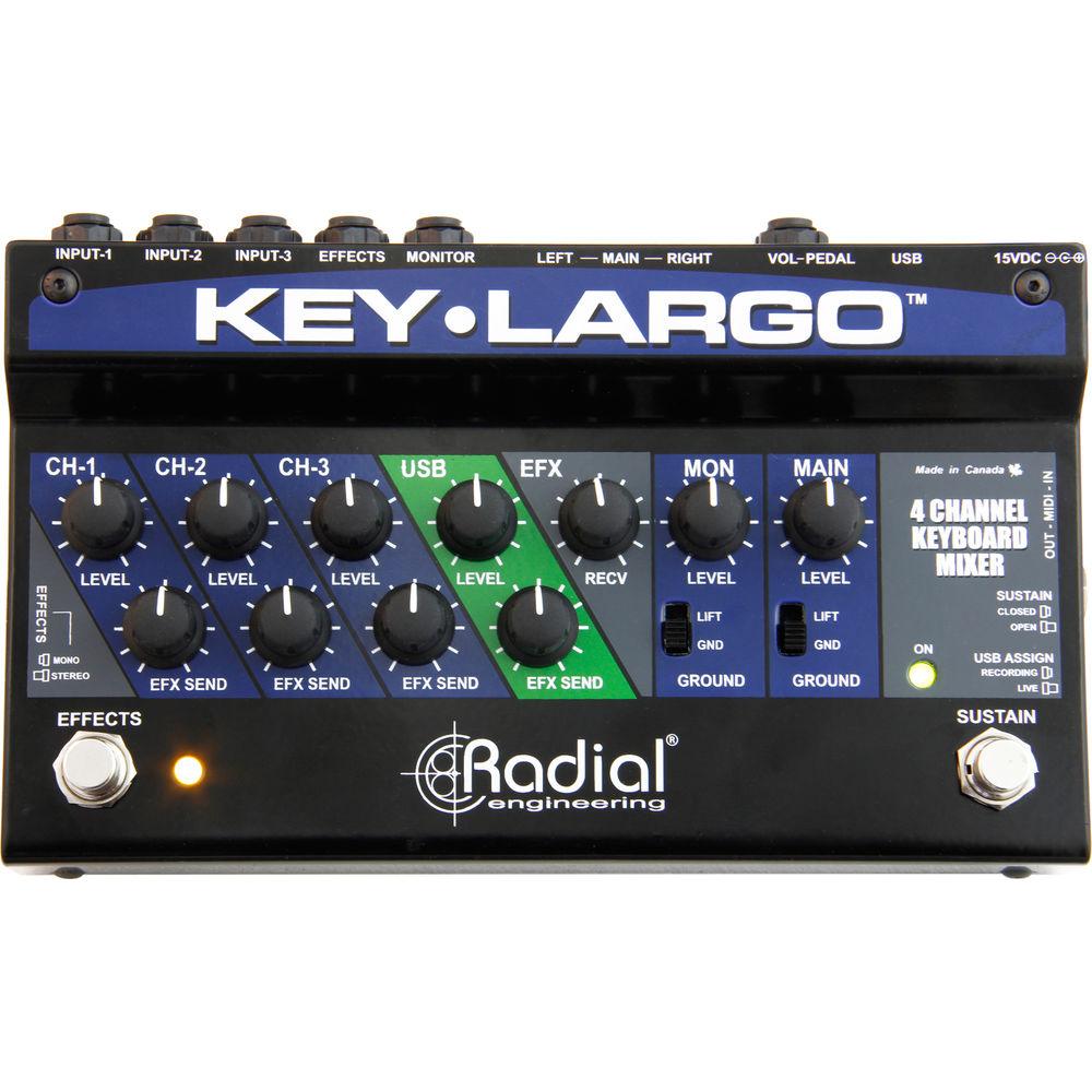 Radial Engineering Key-Largo Keyboard Mixer and Performance Pedal, Radial, Engineering, Key-Largo, Keyboard, Mixer, Performance, Pedal