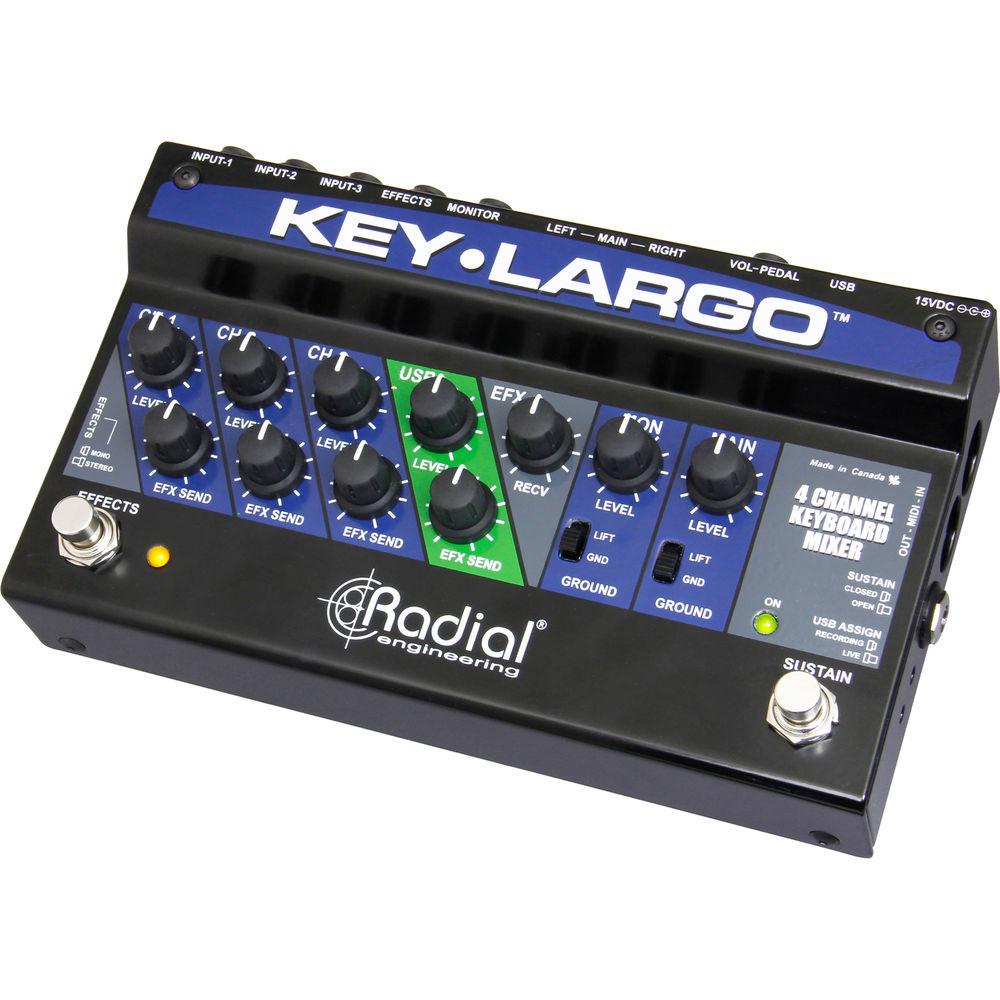 Radial Engineering Key-Largo Keyboard Mixer and Performance Pedal