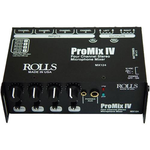Rolls MX124 Portable 4-Channel Stereo Mixer