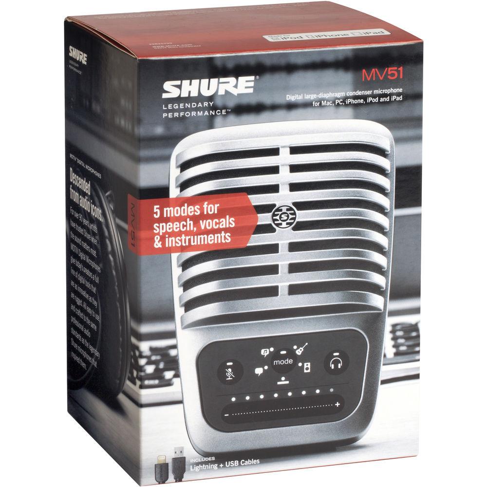 Shure MOTIV MV51 Digital Large-Diaphragm Condenser Microphone