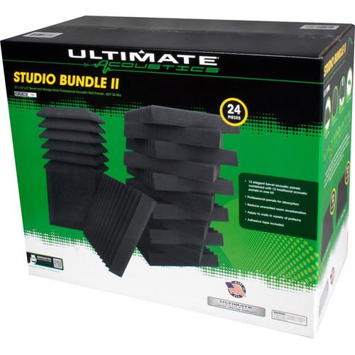 Ultimate Acoustics Studio Bundle II - 24-Piece Acoustic Foam Bevels & Wedges