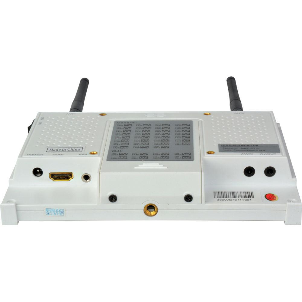 Delvcam DELV-DUALFPV-7PL 7" 1280 x 800 IPS FPV Monitor with Dual 5.8GHz Wireless Receiver with Built-In Battery