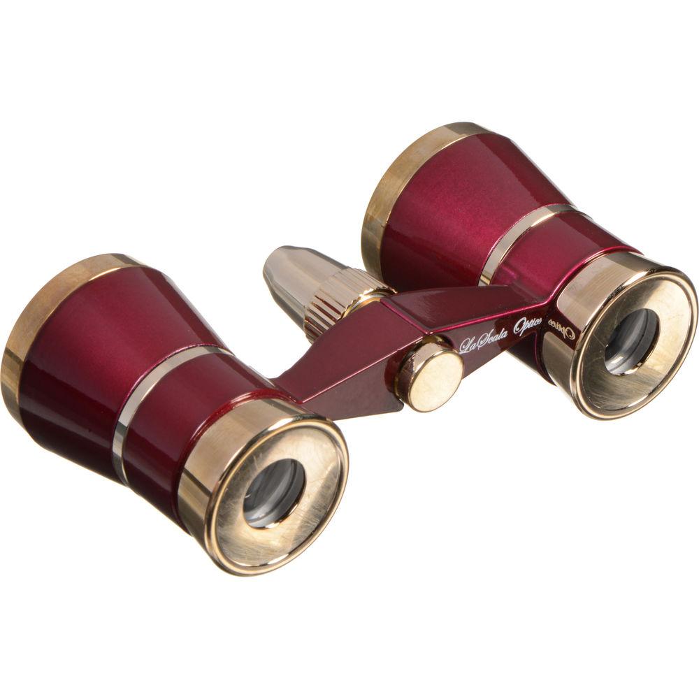 LaScala Optics 3x25 Othello Opera Glasses with Red Flashlight