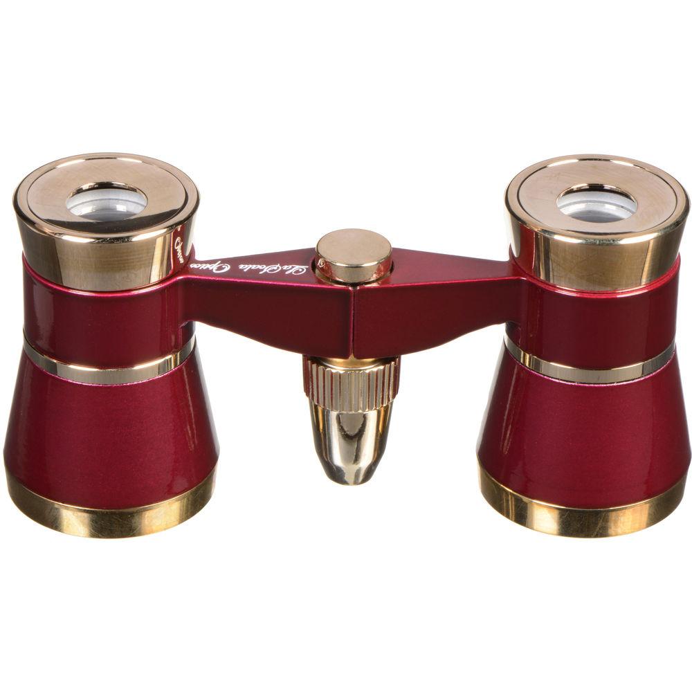 LaScala Optics 3x25 Othello Opera Glasses with Red Flashlight