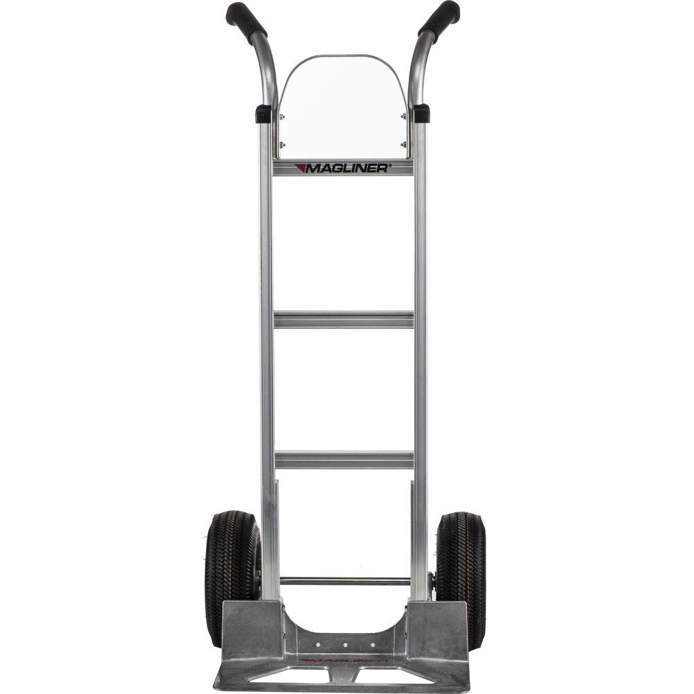 Magliner HMA116UA4 Straight-Back Hand Truck with 10" 4-Ply Pneumatic Wheels and Double-Grip Handle