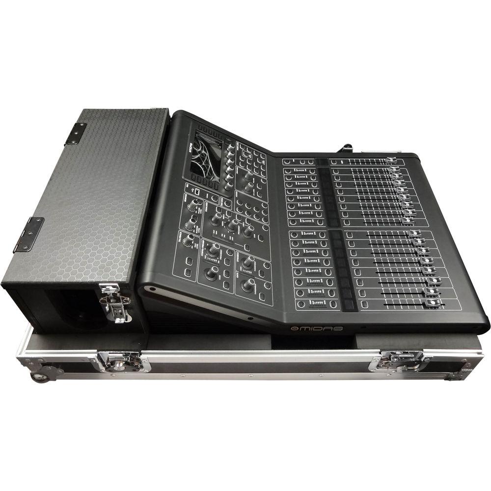 ProX Flight Case for Midas M32R Mixer with Doghouse and Wheels