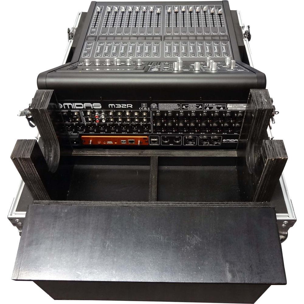 ProX Flight Case for Midas M32R Mixer with Doghouse and Wheels