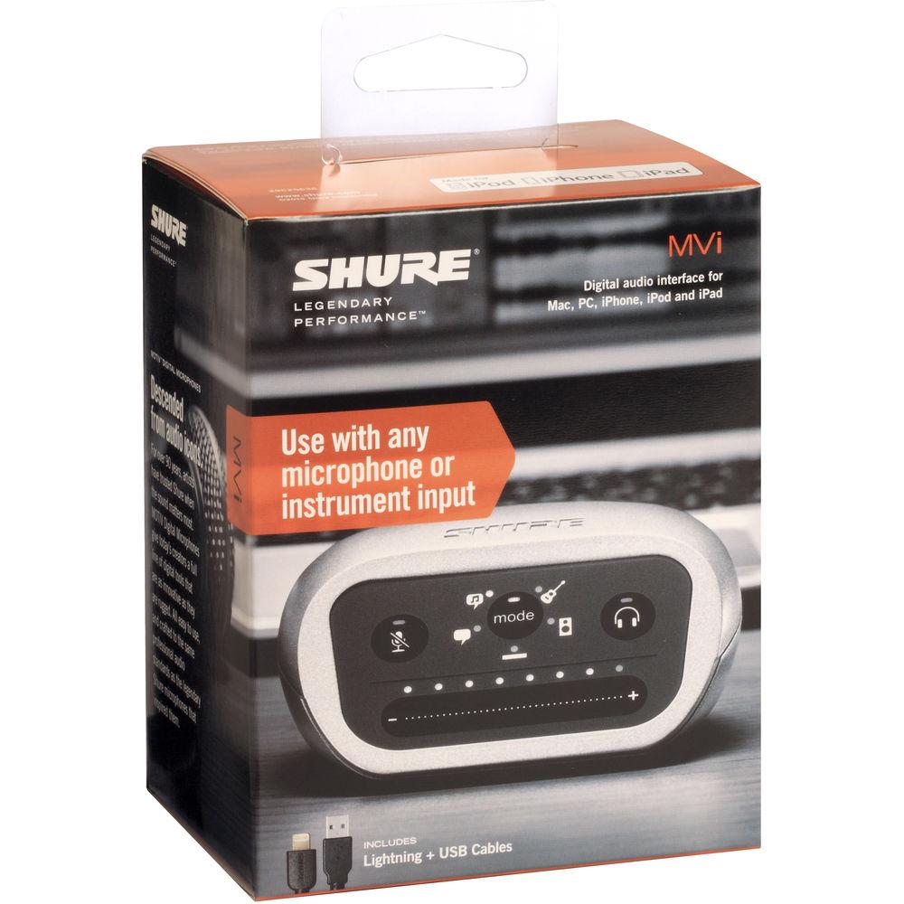 Shure MOTIV MVi Digital Audio Interface for Mac, Windows, iPhone, iPod, and iPad