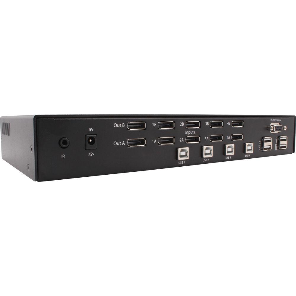 Smart-AVI DPN-4DUO-S Dual Head DisplayPort KVM Switch