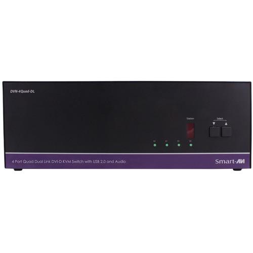 Smart-AVI DVN-4Quad-DLS DVI-D KVM Switch with USB 2.0 Sharing and Audio Support