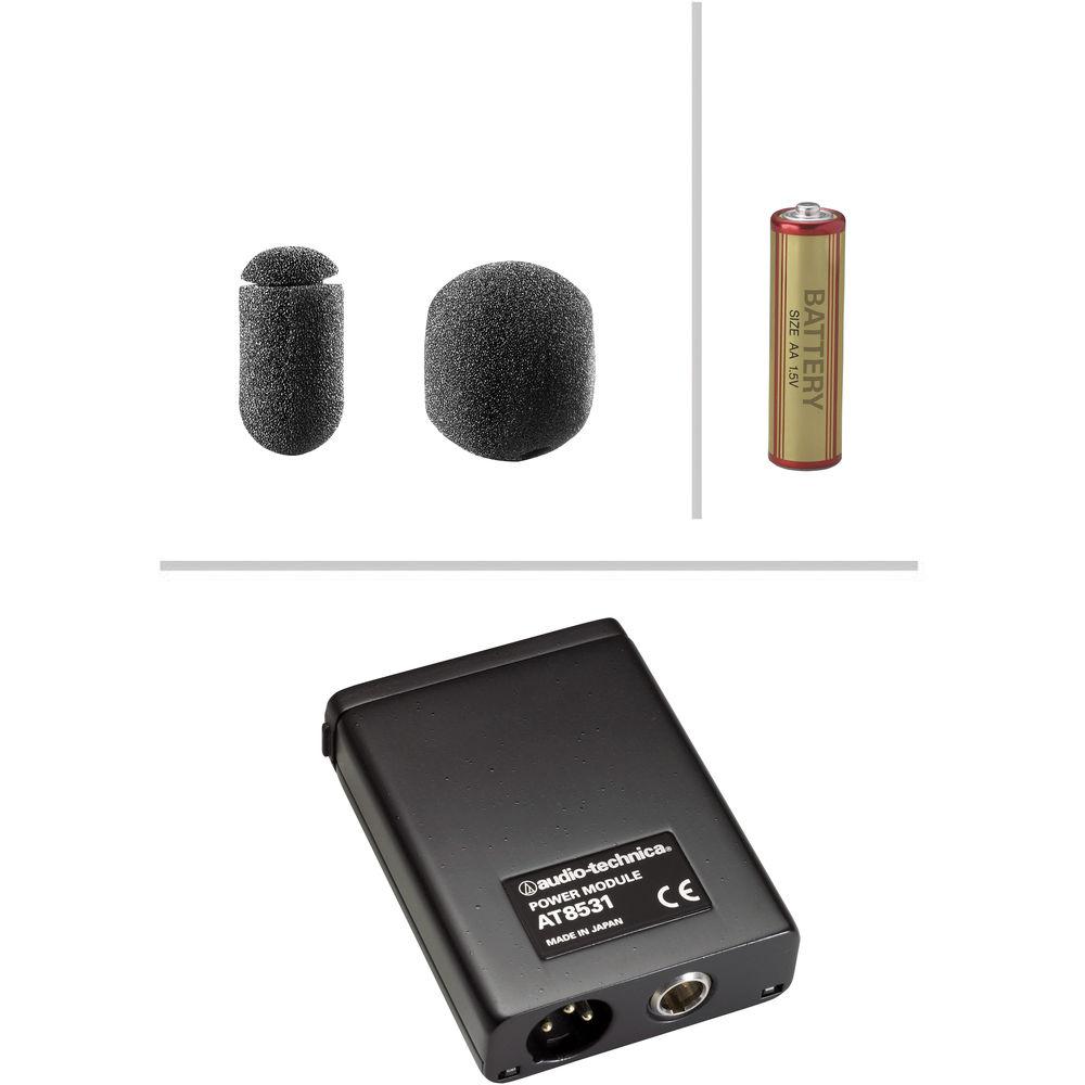 Audio-Technica ATM73A - Fixed Charge Condenser Head-worn Microphone with AT8531 Power Module