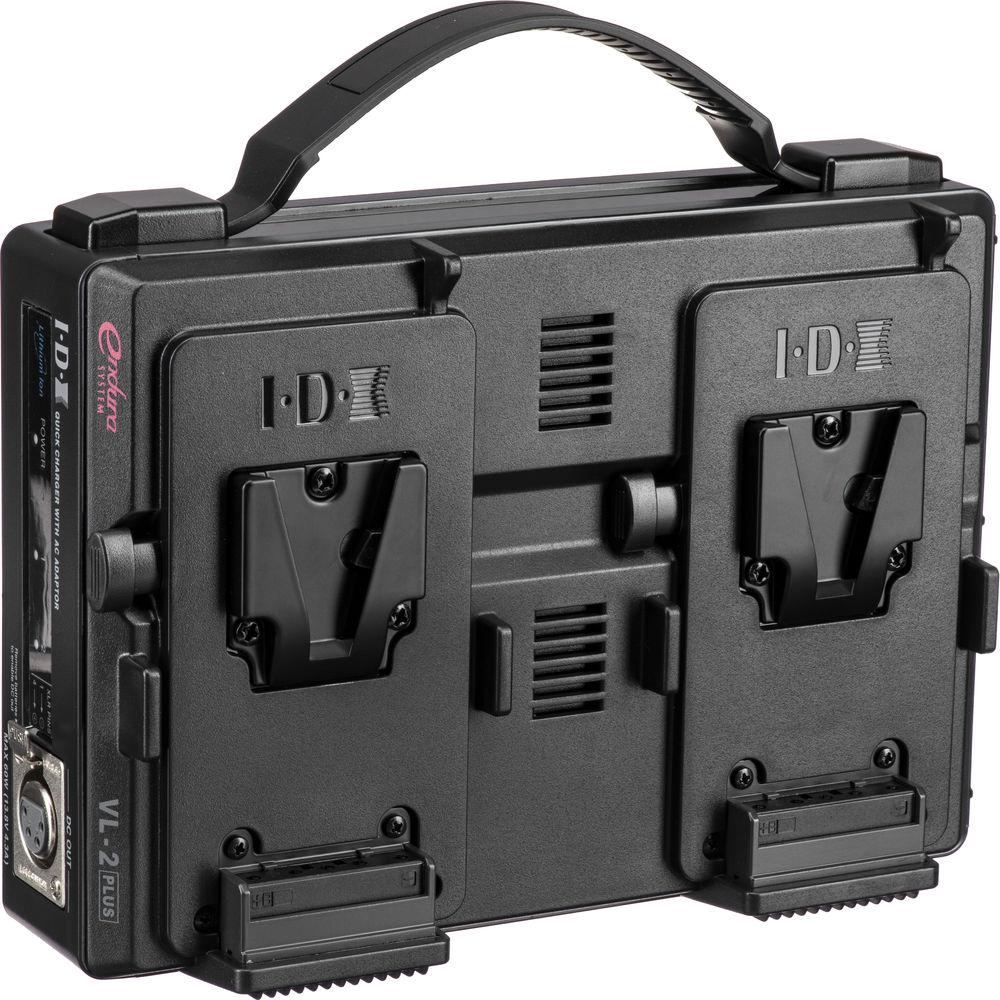 IDX System Technology VL-2 Endura-type Lithium-Ion Battery Charger, 2-Channel Sequential Charging, with 60-Watt Power Supply