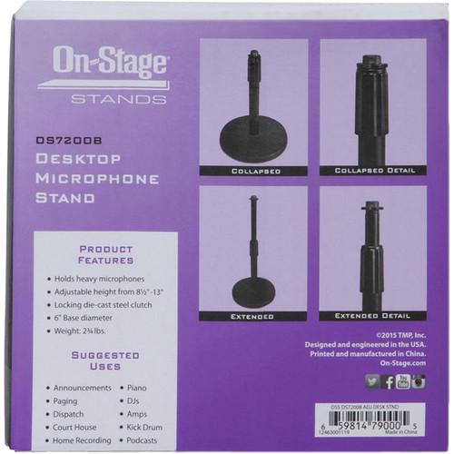 On-Stage DS7200B Adjustable Height Desktop Mic Stand
