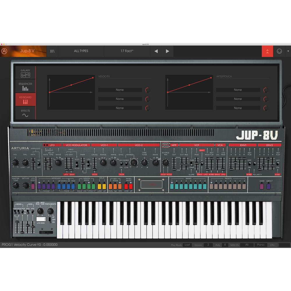 Arturia Jup-8 V - Virtual Synthesizer