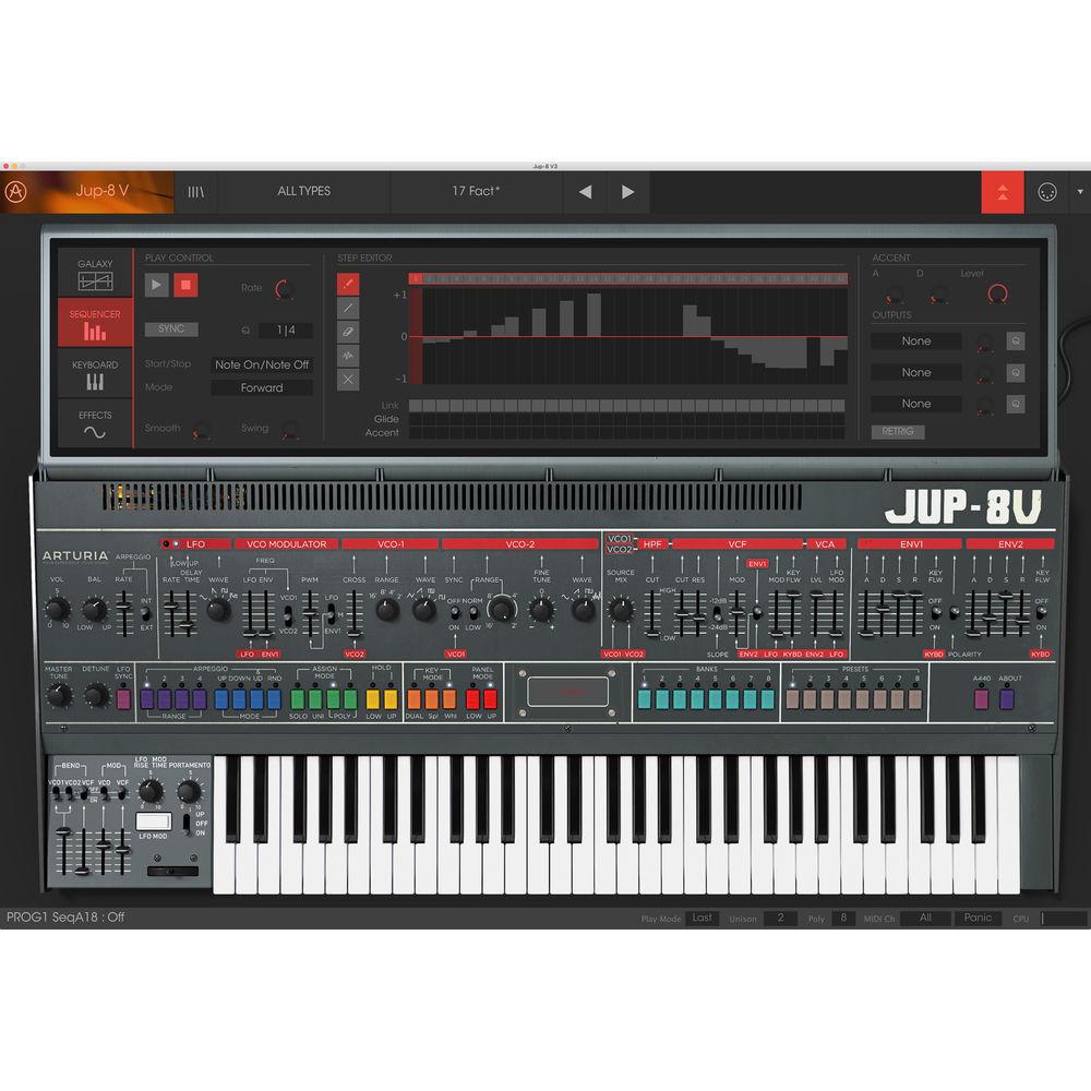 Arturia Jup-8 V - Virtual Synthesizer