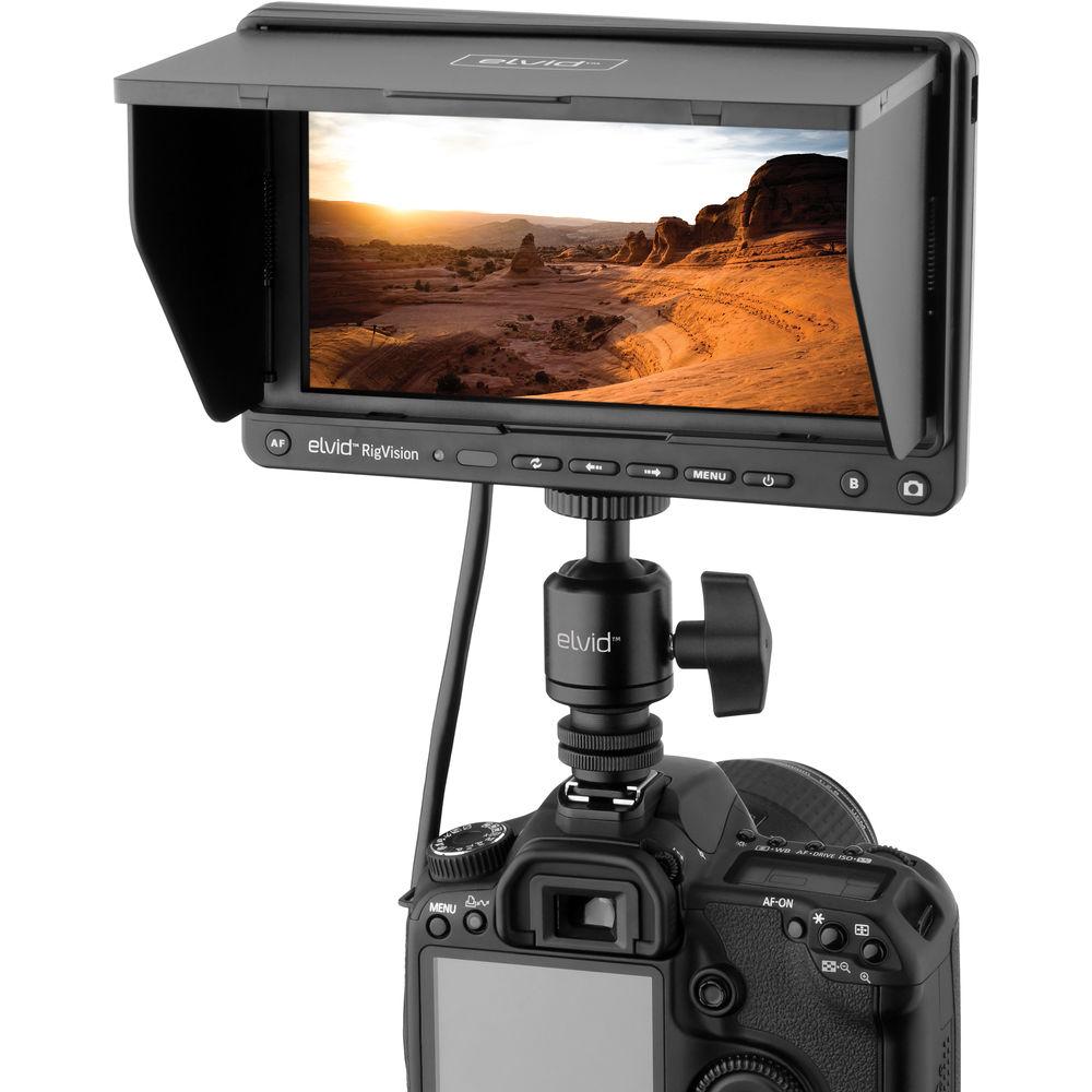 Elvid Heavy Duty Camera Shoe Mount Adapter with Ball Head for Monitors