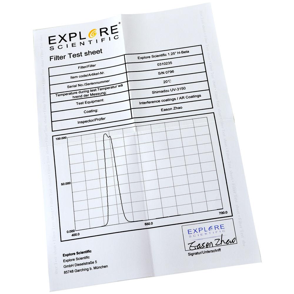 Explore Scientific H-Beta Nebula Filter