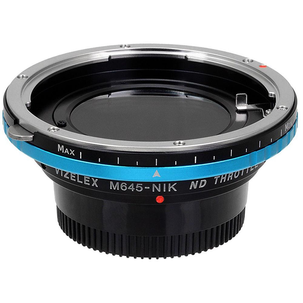 FotodioX Vizelex Pro ND Throttle Lens Mount Adapter for Mamiya 645-Mount Lens to Nikon F-Mount Camera