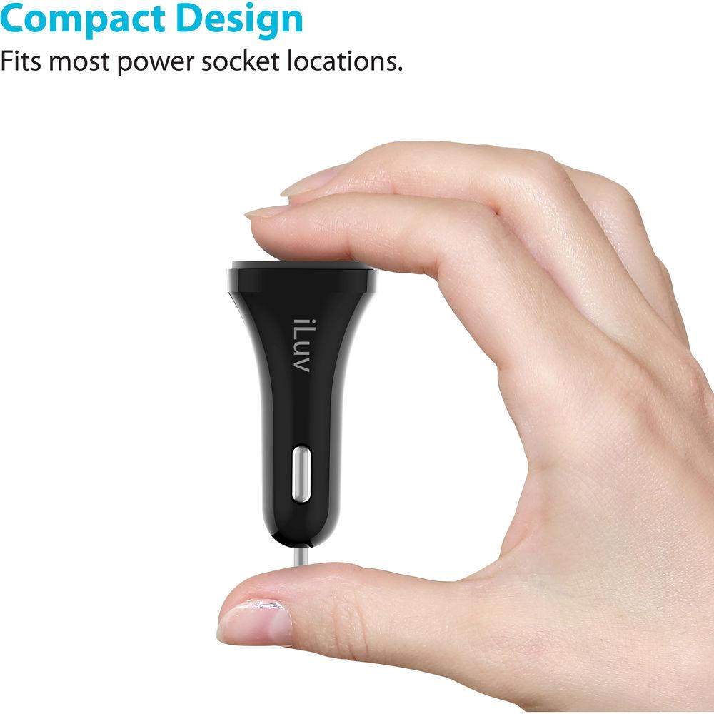 iLuv MobiSeal 2 USB Type-A and USB Type-C Car Charger