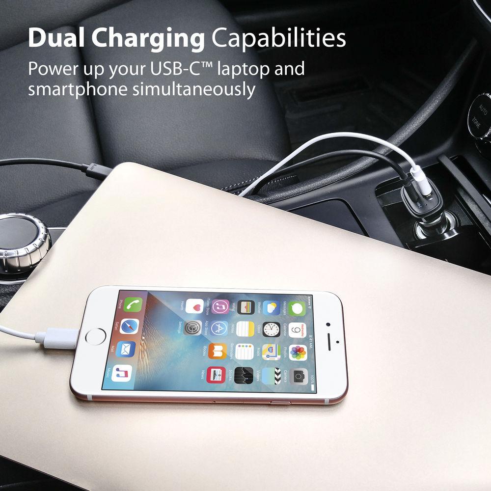 iLuv MobiSeal 2 USB Type-A and USB Type-C Car Charger