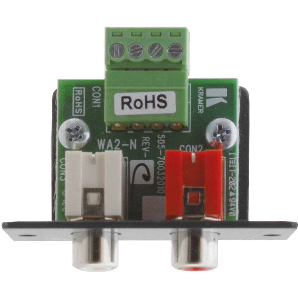 Kramer WA-2N Dual RCA Stereo Audio Wall Plate Insert