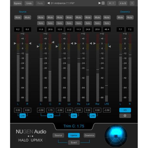 NuGen Audio Halo Upmix - Stereo to 5.1 and 7.1 Upmixer Plug-In