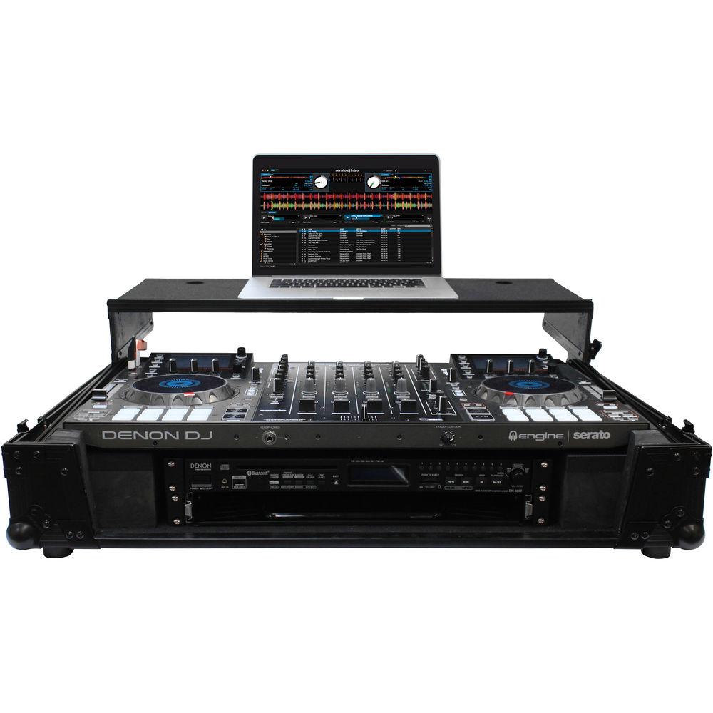Odyssey Innovative Designs Denon MCX8000 DJ Controller Black Label Glide Style Case with Lower 19" 2U Rack Space