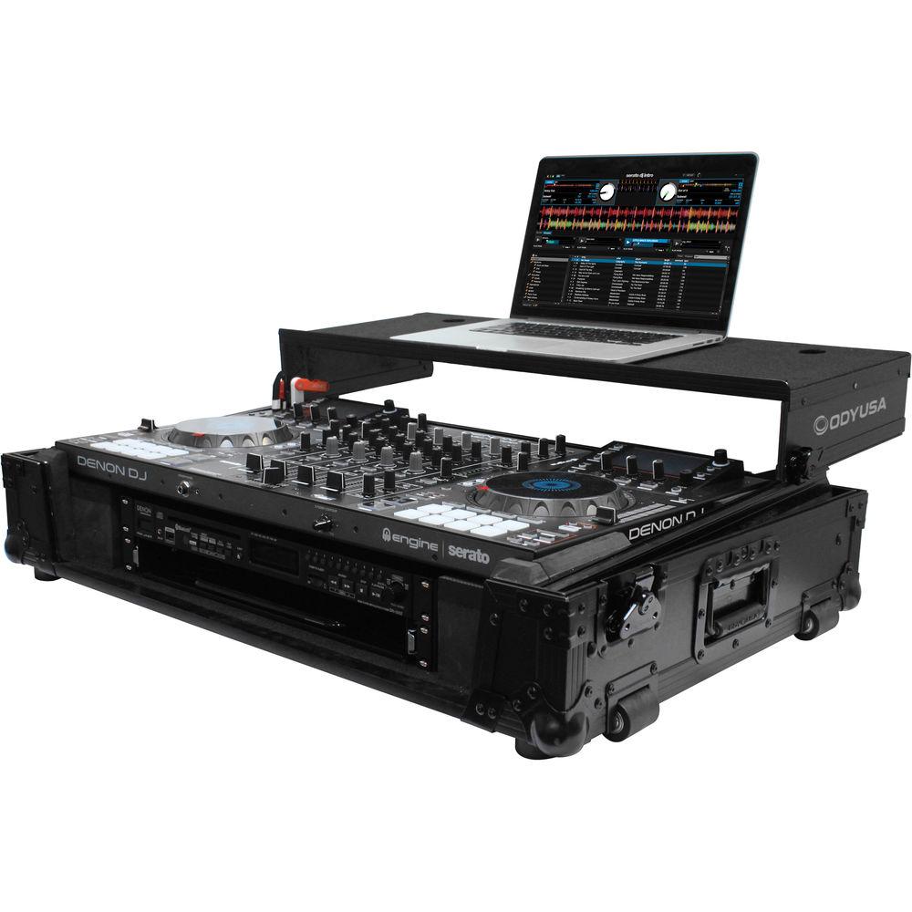 Odyssey Innovative Designs Denon MCX8000 DJ Controller Black Label Glide Style Case with Lower 19" 2U Rack Space