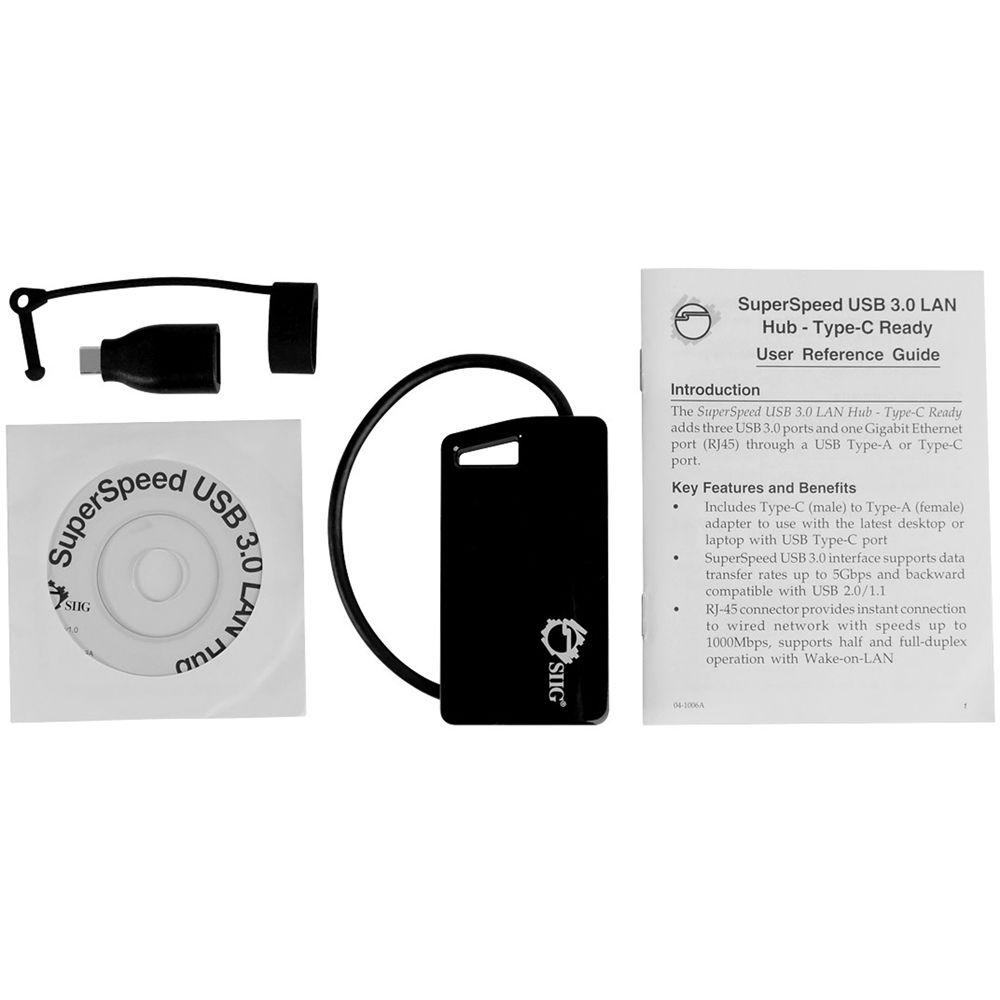 SIIG USB 3.0 Type-A LAN Hub