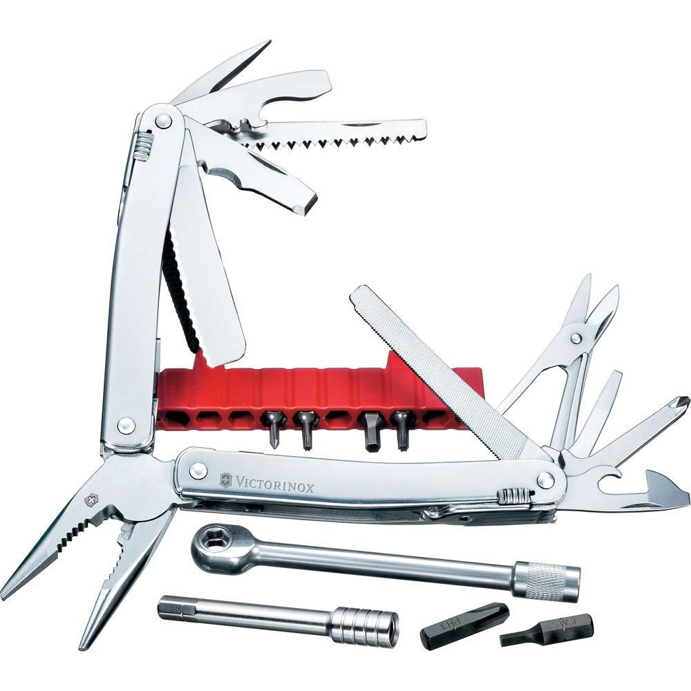 Victorinox SwissTool Spirit Plus Ratchet Multi-Tool with Leather Pouch