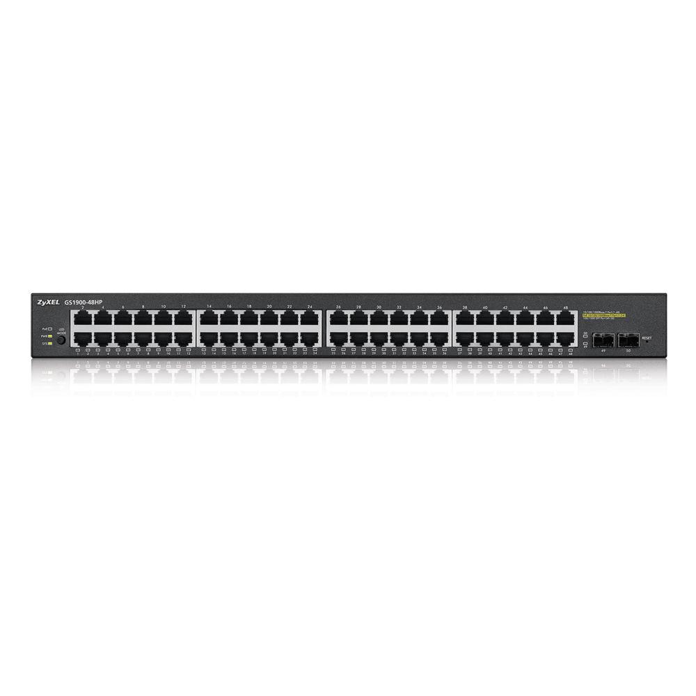 ZyXEL GS1900 Series 48-Port GbE Smart Managed PoE Switch with GbE Uplink