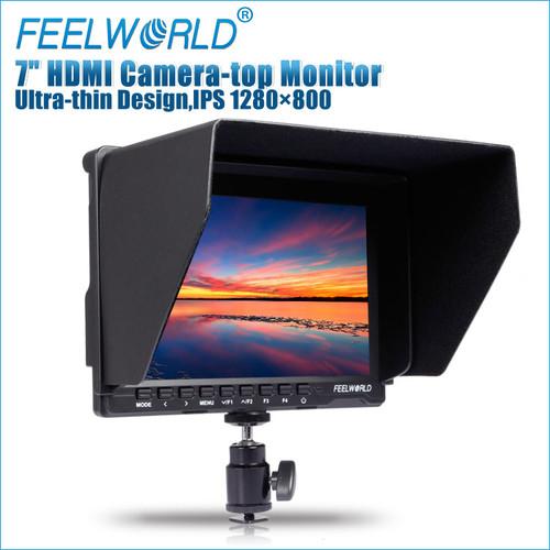 FeelWorld FW759 7" IPS HDMI On-Camera Monitor with Sunshade and HDMI Lock