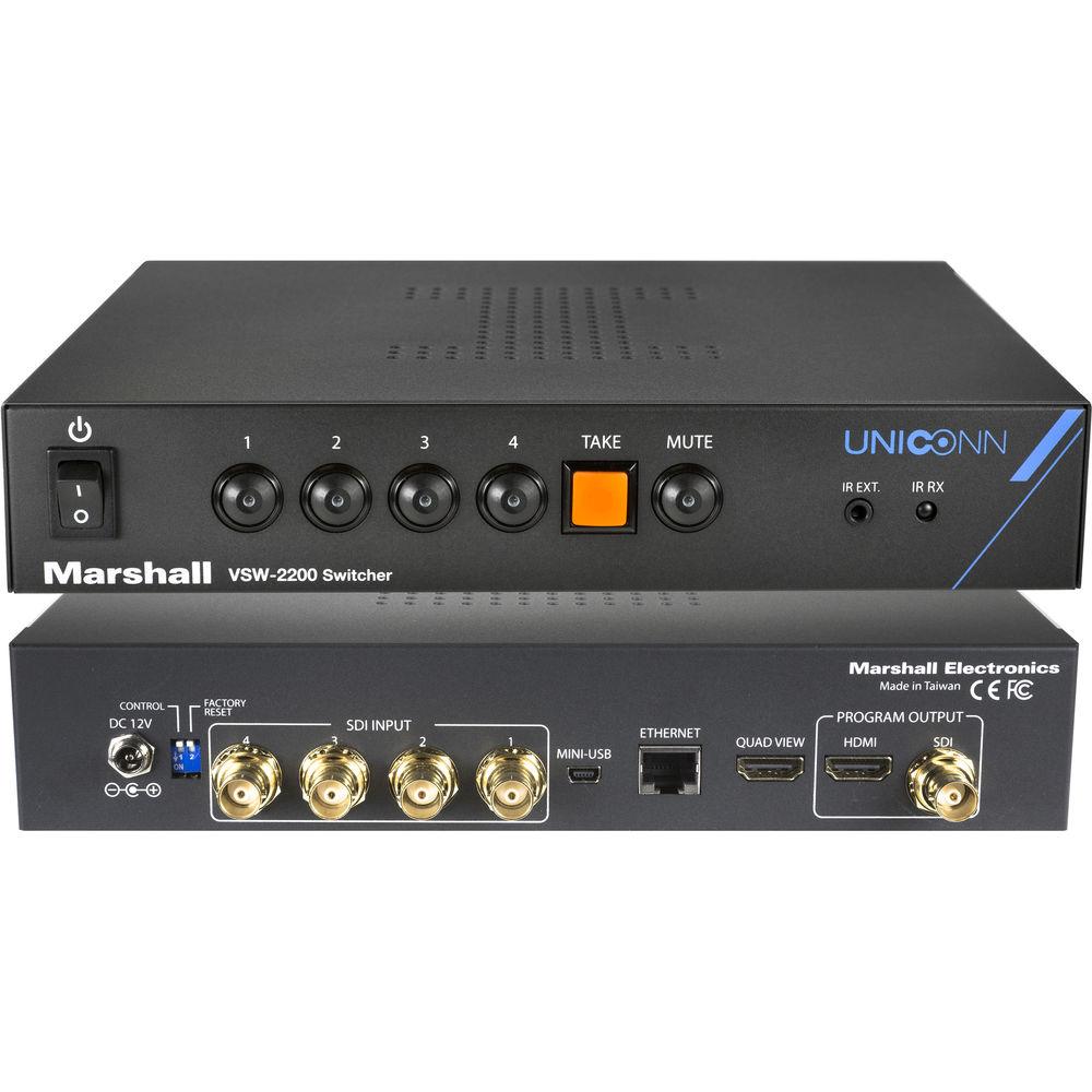Marshall Electronics VSW-2200 4x1 Seamless 3G-SDI Switcher