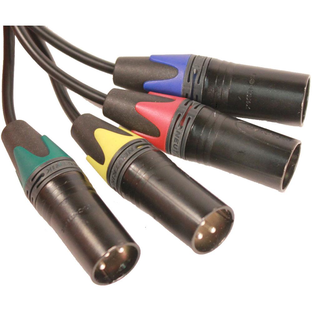 Stage Ninja XLR4-25-S Retractable Quad-Fan XLR Cable Reel