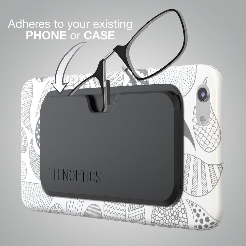 ThinOPTICS Smartphone 2.50 Reading Glasses with Universal Pod