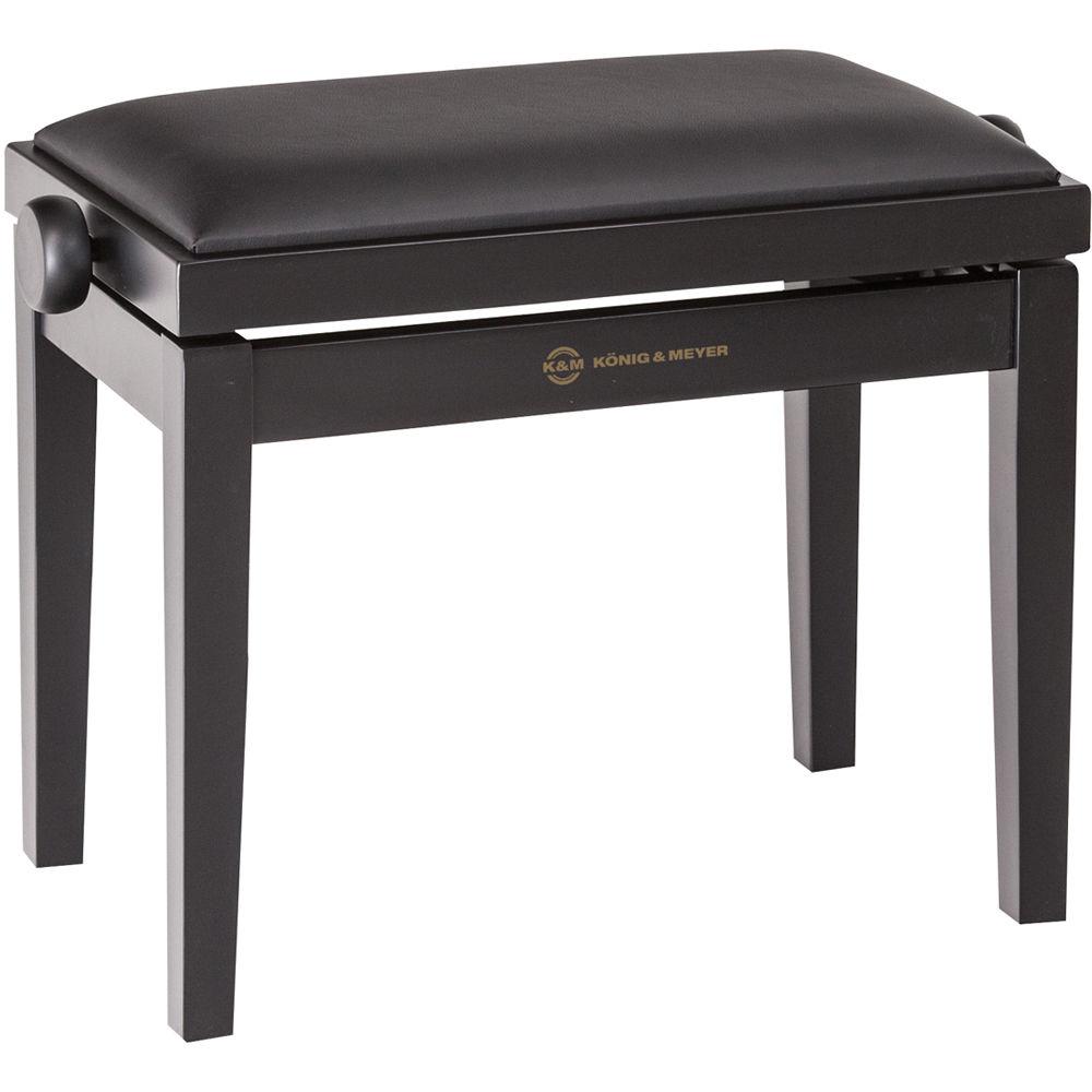 K&M 13700 Piano Bench Wooden Frame with Black Matte Finish