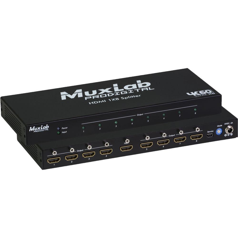 MuxLab 1x8 4K HDMI Splitter