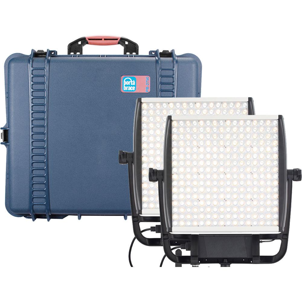 Porta Brace Wheeled Watertight Case with Divider for Two Litepanels Astra 1x1