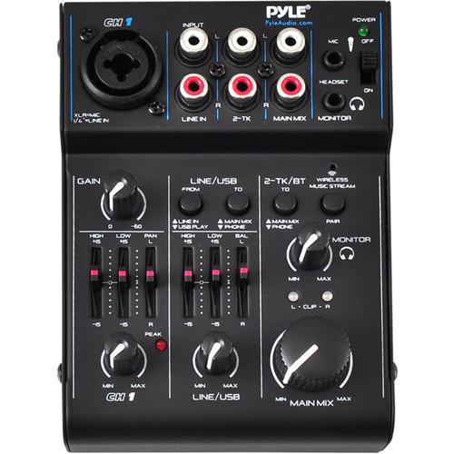Pyle Pro Bluetooth-Enabled 3-Channel DJ Mixer Audio Interface