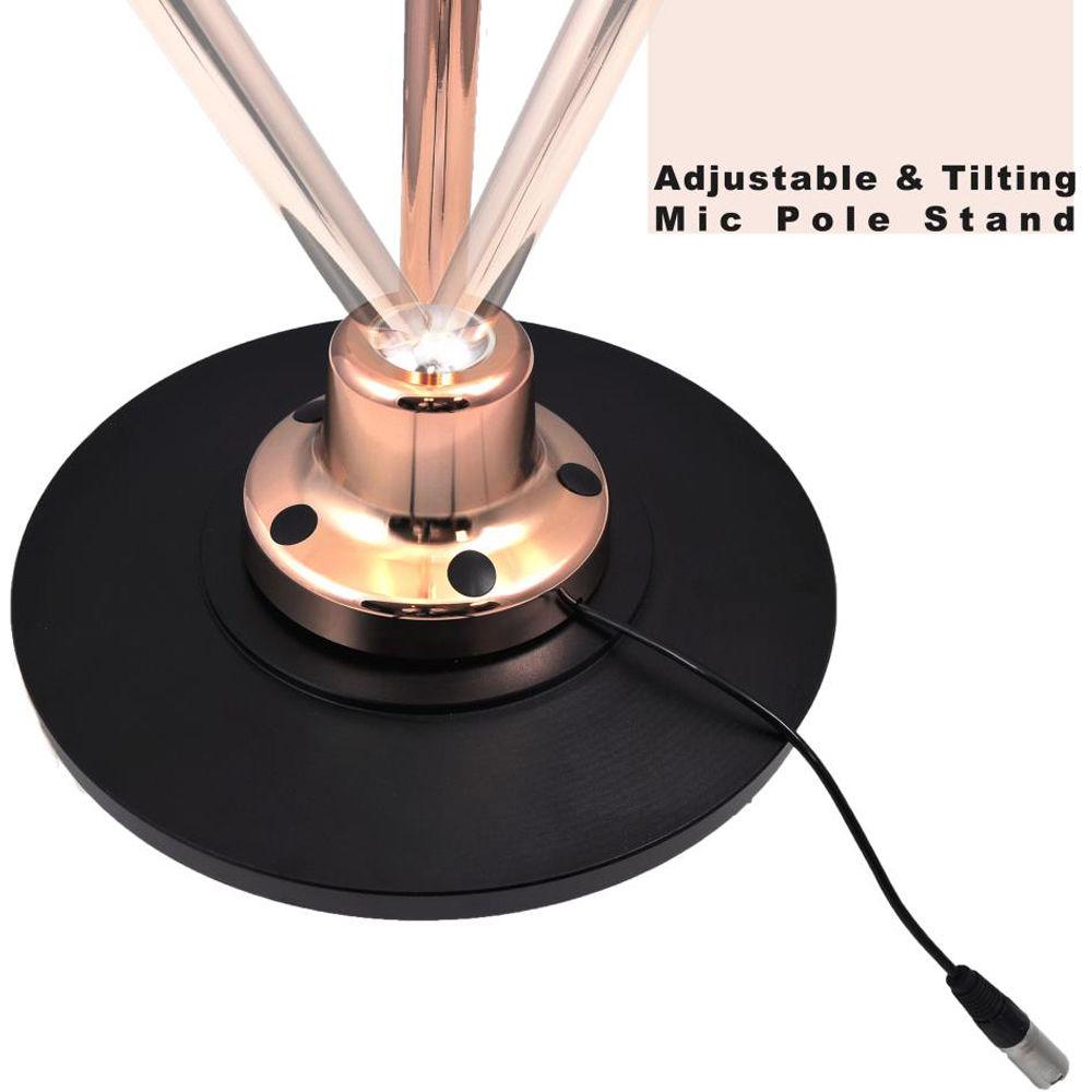 Pyle Pro Classic Retro Vintage-Style Microphone with Swing Stand