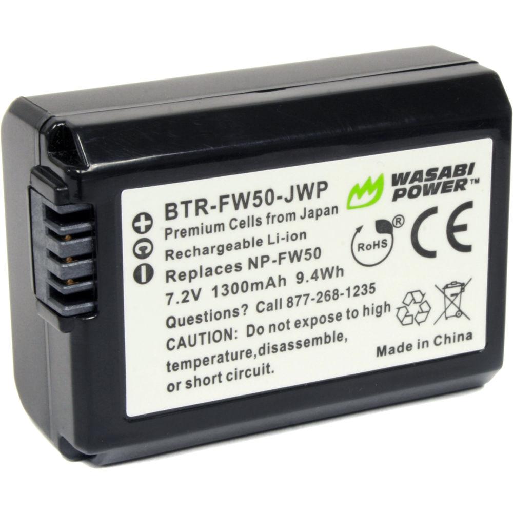 Wasabi Power BTR-FW50 Rechargeable Lithium-Ion Battery Pack, Wasabi, Power, BTR-FW50, Rechargeable, Lithium-Ion, Battery, Pack